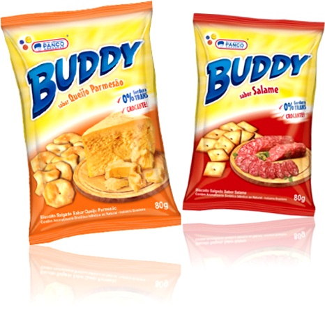panco buddy biscoitos salgados sabores queijo parmesão e salame