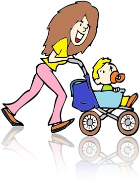 mãe empurrando carrinho de bebê2 Dia das Crianças: Aumente seu vocabulário inglês e sua consciência social com a Declaration of the Rights of the Child