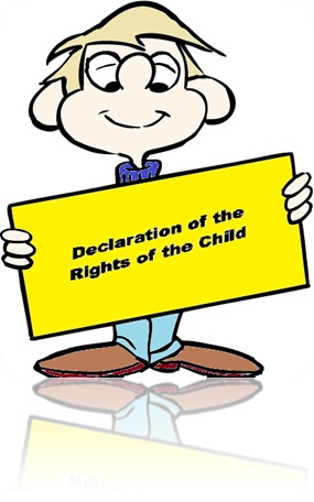 criança menino garoto rapaz segurando cartaz com os direitos universal da criança