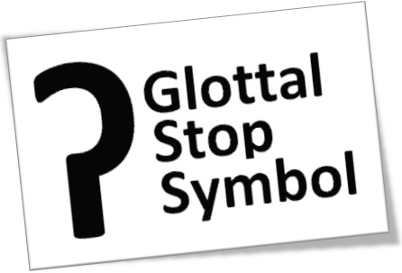 glottal stop symbol, inglês, símbolo da parada glotal