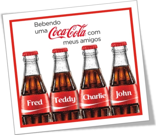 fred teddy charlie john garrafas de coca cola nomes próprios masculinos apelidos