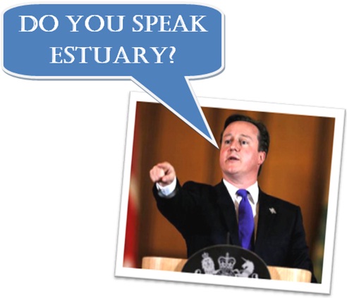 primeiro-ministro britânico, david cameron, perguntando do you speak estuary english?