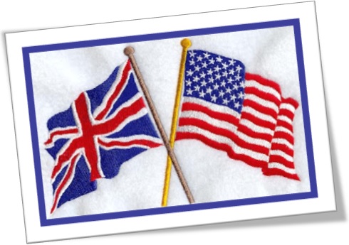 bandeiras do reino unido e dos estados unidos da américa