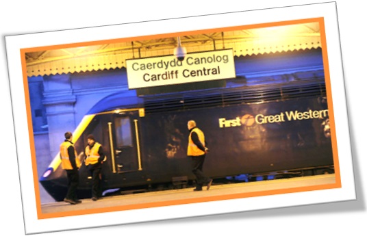express train, trem expresso, cardiff central station