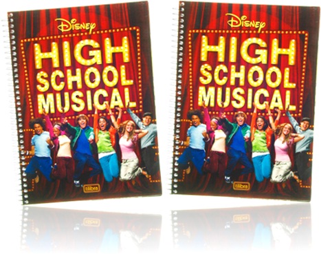 capa do caderno espiral tilibra com high school musical walt disney