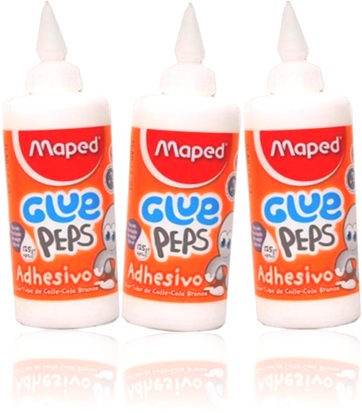 cola branca maped glue peps adhesivo, material escolar