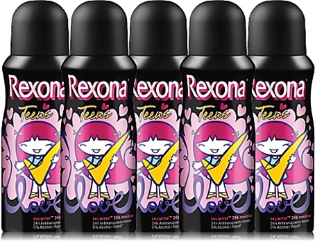 desodorante rexona teens love, adolescente, perfume, amor