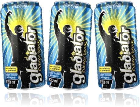 bebida energética gladiator energy drink sabor frutas selvagens coca cola