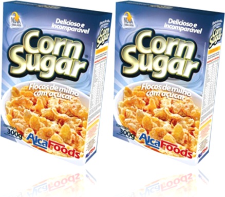 cereal, alimentos flocos de milho com açúcar corn sugar alca foods