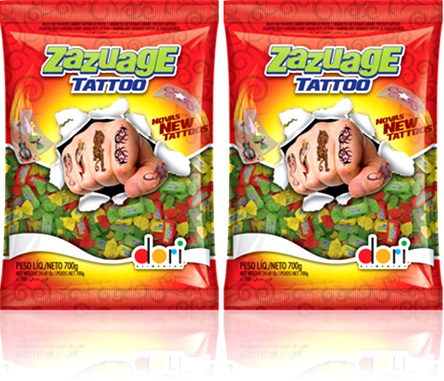 balas doce confeitos zazuage tattoo tutti-frutti dori