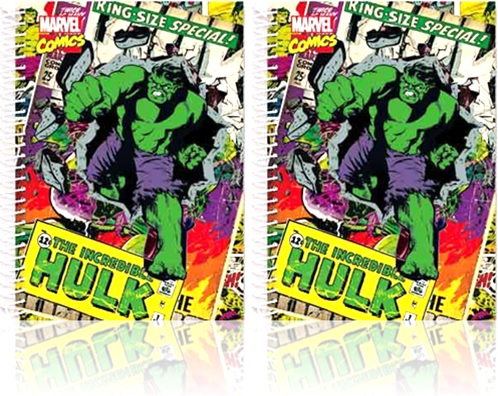 caderno capa dura universitário spiral marvel comics the incredible hulk