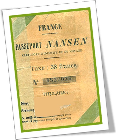 nansen passport, passaporte nansen, liga das nações, nações unidas