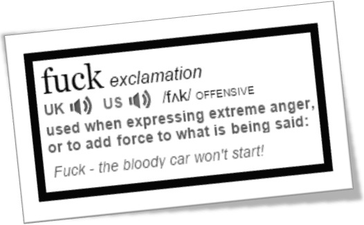 definição de fuck no cambridge dictionary online