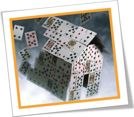 house of cards, castelo de cartas em inglês