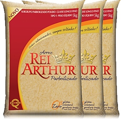 rei arthur arroz parboilizado marca dickow, king arthur, rei artur