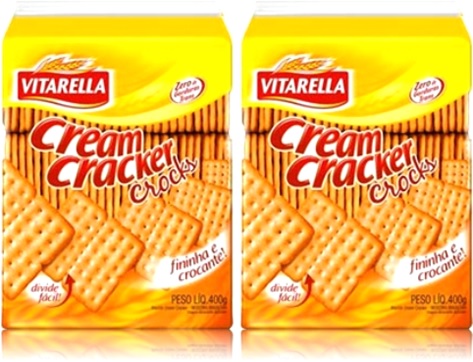 bolacha, biscoito cream craker crocks fininha crocante vitarella