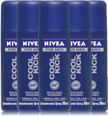 nivea desodorante spray cool kick for men, antitranspirante, masculino