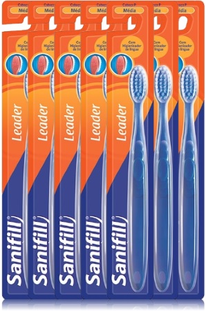 escova dental sanifill leader vip hypermarcas, dentes, boca