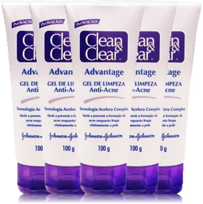 gel de limpeza anti-acne clean & clear advantage johnson & johnson