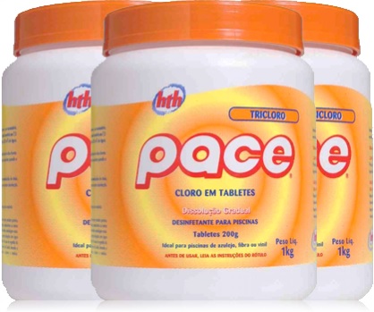 cloro em tabletes pace hth desinfetante para piscinas