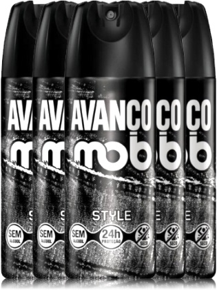 desodorante avanço mob style aerossol, antitranspirante, sem álcool