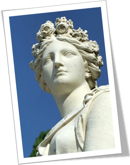 estátua de flora, no palácio de versalles, esculpida por marc arcis e simon mazière, 1688