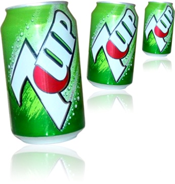 latas de refrigerante de limão seven up, soda limonada