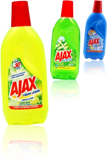 limpadores ajax fresh lemon limpeza profunda sem agressão, festa das flores, oxy, mitologia