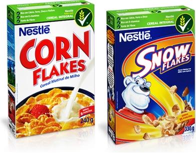 exemplos de noun strings no supermercado, corn flakes nestle, snow flakes nestlé