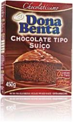 caixa de preparo para bolo dona benta chocolate tipo suiço com receita