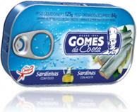 lata de metal de sardinhas grandes com azeite marca gomes da costa