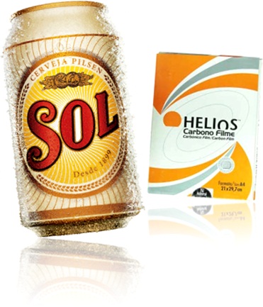 cerveja sol e papel carbono helios carbex, mitologia, supermercado