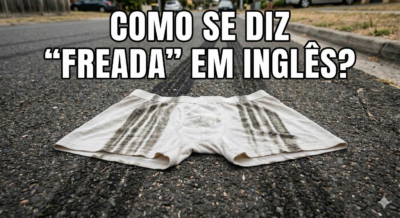 como se diz freada em ingles, skid mark meanings