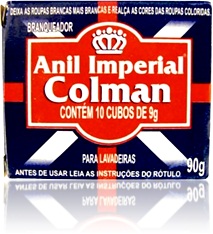 anil azul índigo branqueador imperial colman roupas alvejante brancas coloridas tecidos