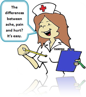 enfermeira vanessa spirandeo explica a diferença entre ache, pain e hurt