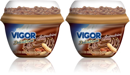 sobremesa de chocolate cremoso ao leite com amendoim delicatessen vigor