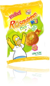 mini rosquinhas mabel sabor coco homer simpson