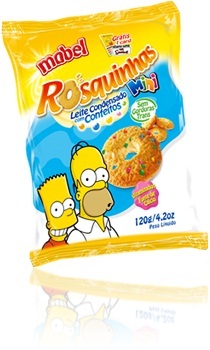 rosquinhas mabel leite condensado com confeitos - bart e homer simpson