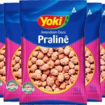 produtos yoki amendoim doce pralinê, grãos, torrados, açúcar, lanche, snack