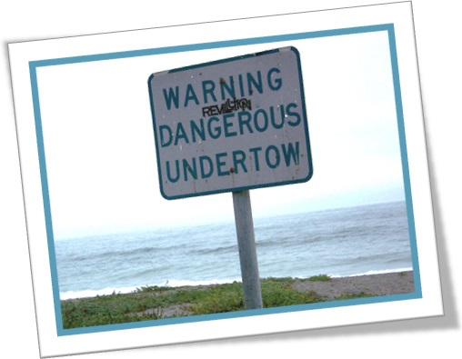 placa de aviso de ressaca perigosa, warning dangerous undertow sign