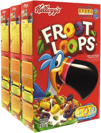 cereal, kelloggs, froot loops, rodelas de frutas