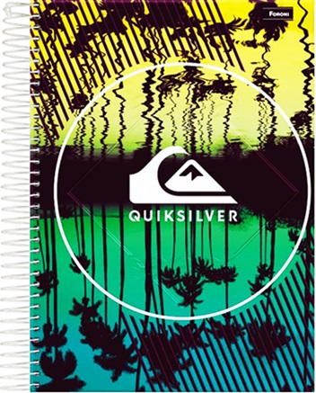 caderno espiral universitário quiksilver foroni