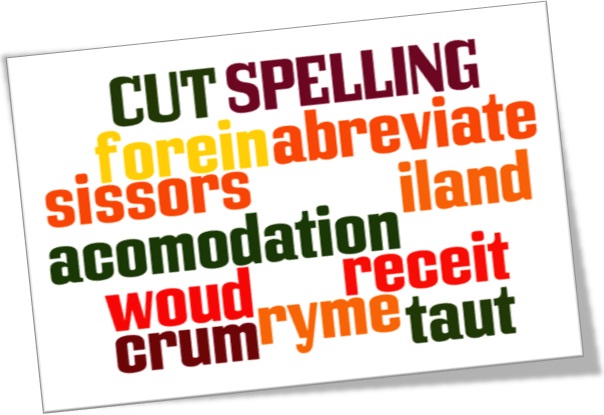 cut spelling, reforma ortográfica, língua inglesa, idioma inglês