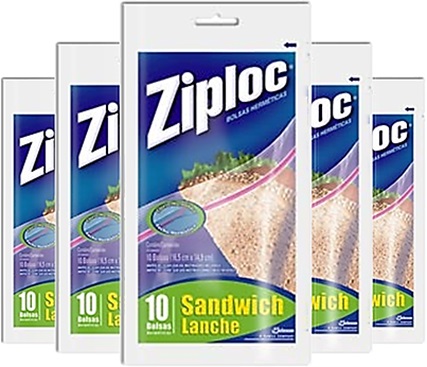 bolsas herméticas ziploc, sanduíches, lanches, metonímia
