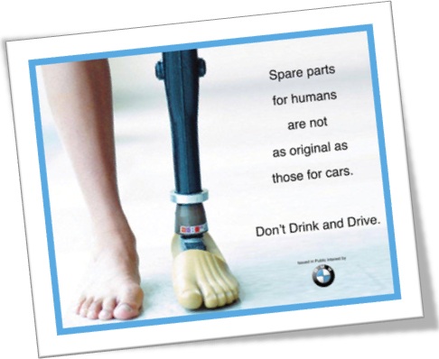 dont drink and drive, se beber não dirija, spare parts for humans, bmw