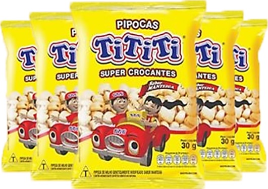 pipocas crocantes tititi, ti-tit-ti, milho, lanche, popcorn