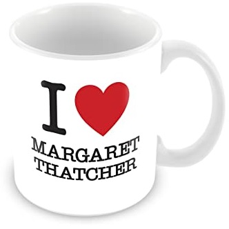 caneca i love margaret thatcher, white cup