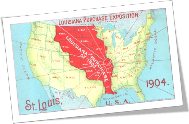 louisiana purchase exposition, mapa dos estados unidos