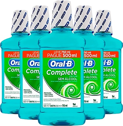 antisséptico bucal oral b complete hortelã