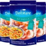 dell mare kit paella, camarão, polvo, lula, marisco